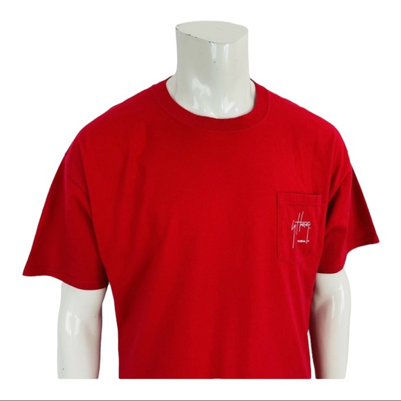 Guy Harvey Original Red Pocket Flag Graphic T shirt Mens XL - Picture 6 of 9